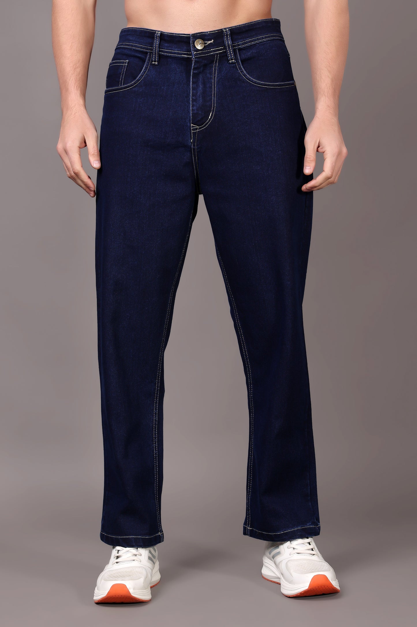 ZAYSH Men Baggy fit Mid Rise Dark Blue Jeans Pants (MJRP-LF-05)