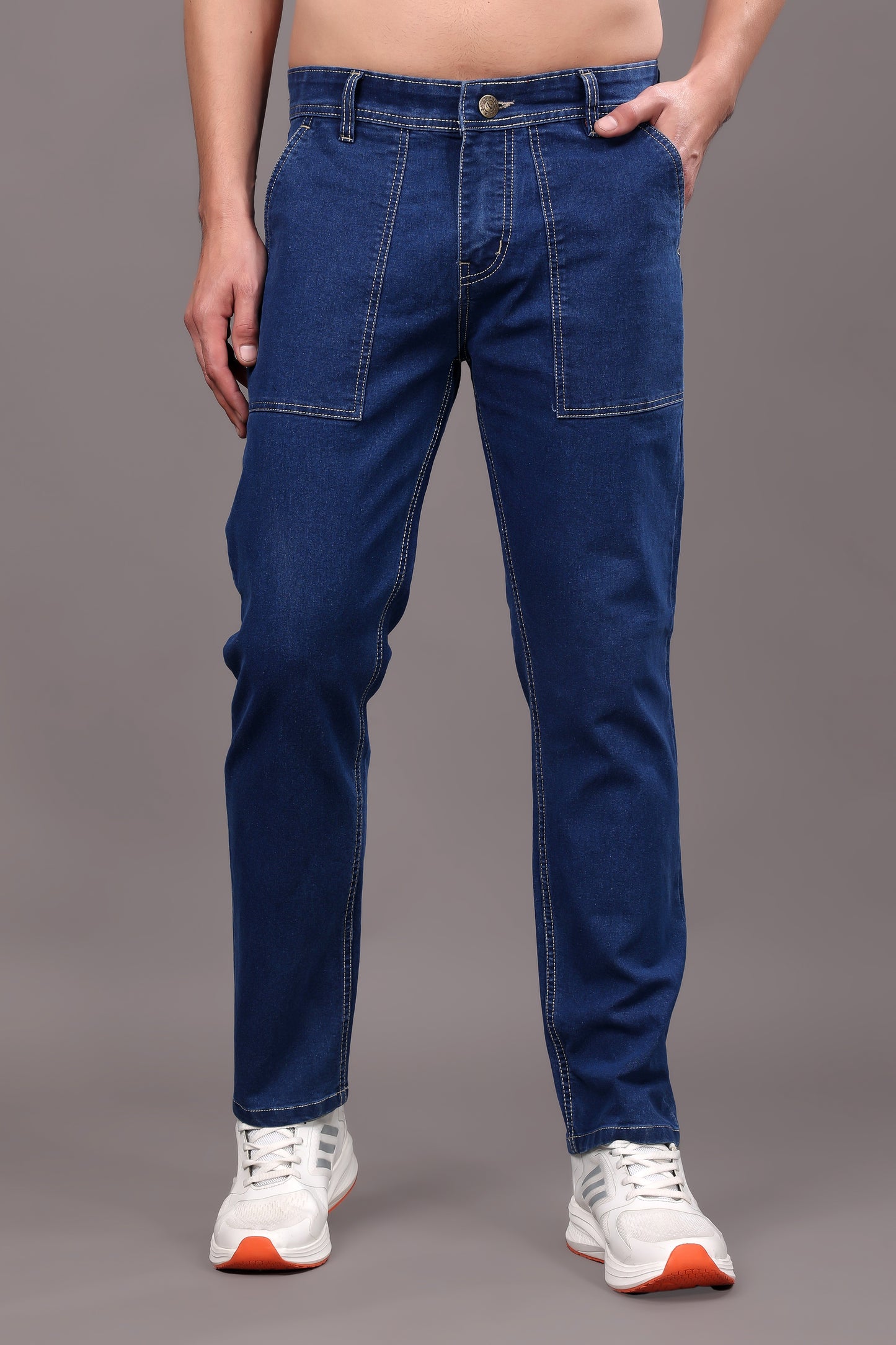 ZAYSH Men Relax Fit Mid Rise Blue Jeans Pants (MJRP-D1-01)
