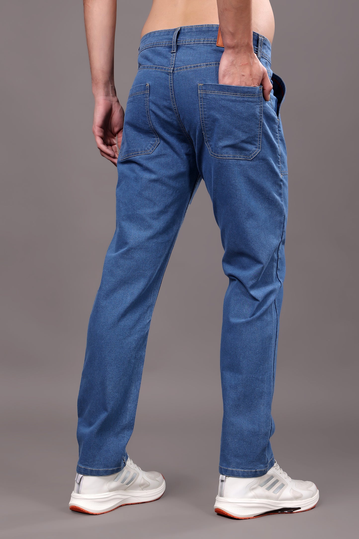 ZAYSH Men Relax Fit Mid Rise Light Blue Jeans Pants (MJRP-D1-04)