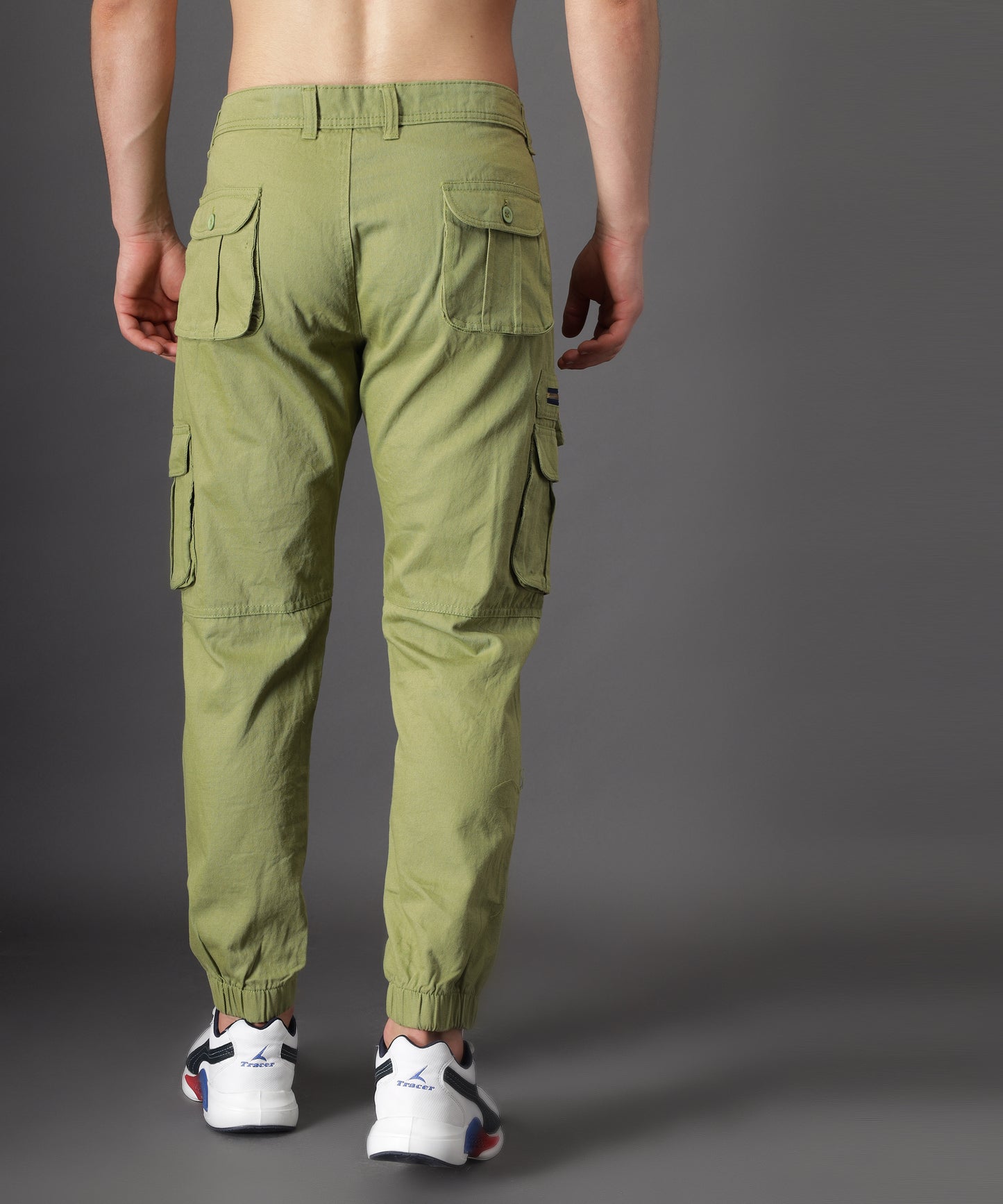 ZAYSH Men Regular Mid Rise Green Cargo Pants (CAR)