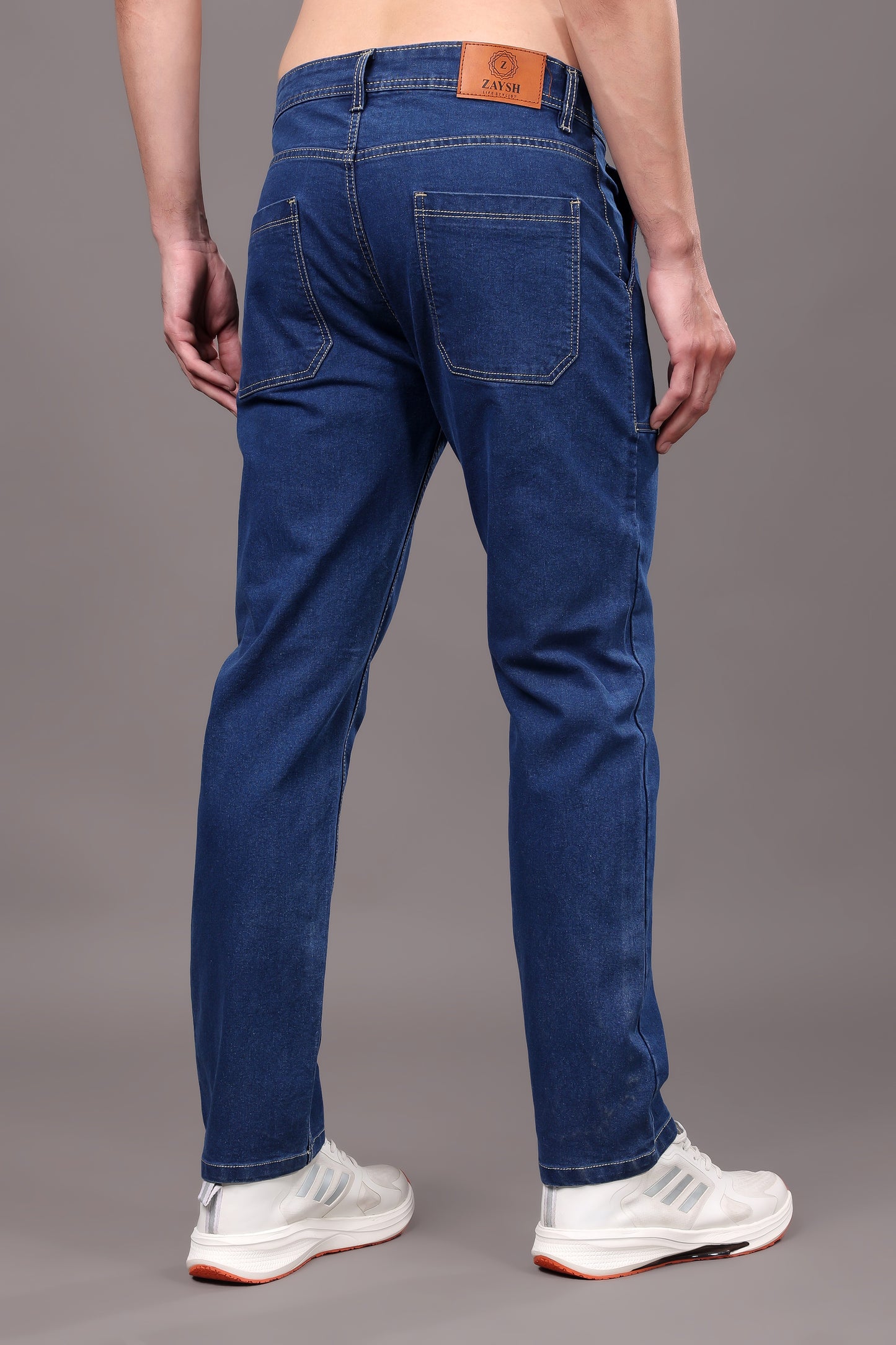 ZAYSH Men Relax Fit Mid Rise Blue Jeans Pants (MJRP-D1-01)