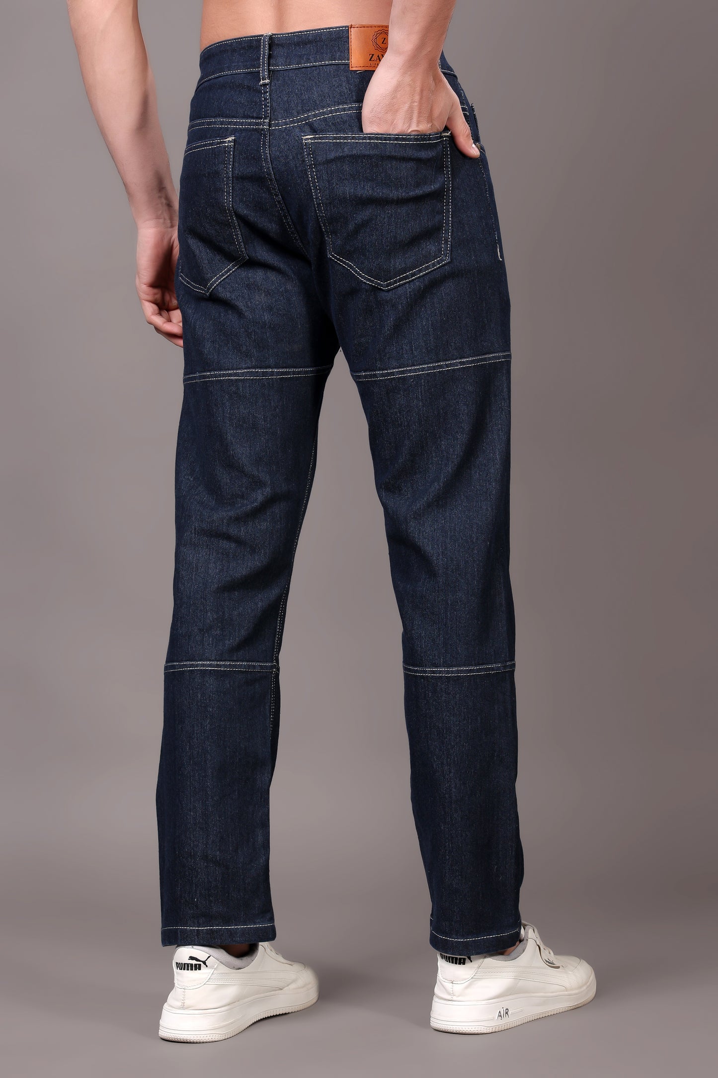 ZAYSH Men Relaxed fit Mid Rise Dark Blue Jeans Pants (MJRP-2D-05)