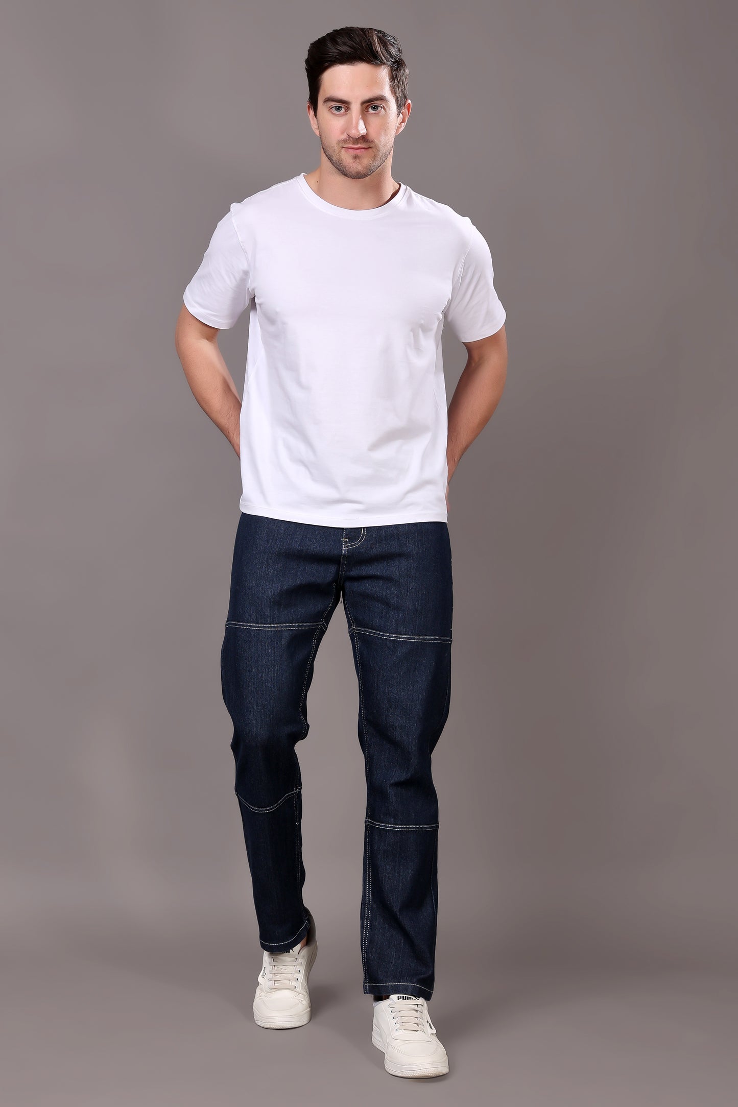 ZAYSH Men Relaxed fit Mid Rise Dark Blue Jeans Pants (MJRP-2D-05)