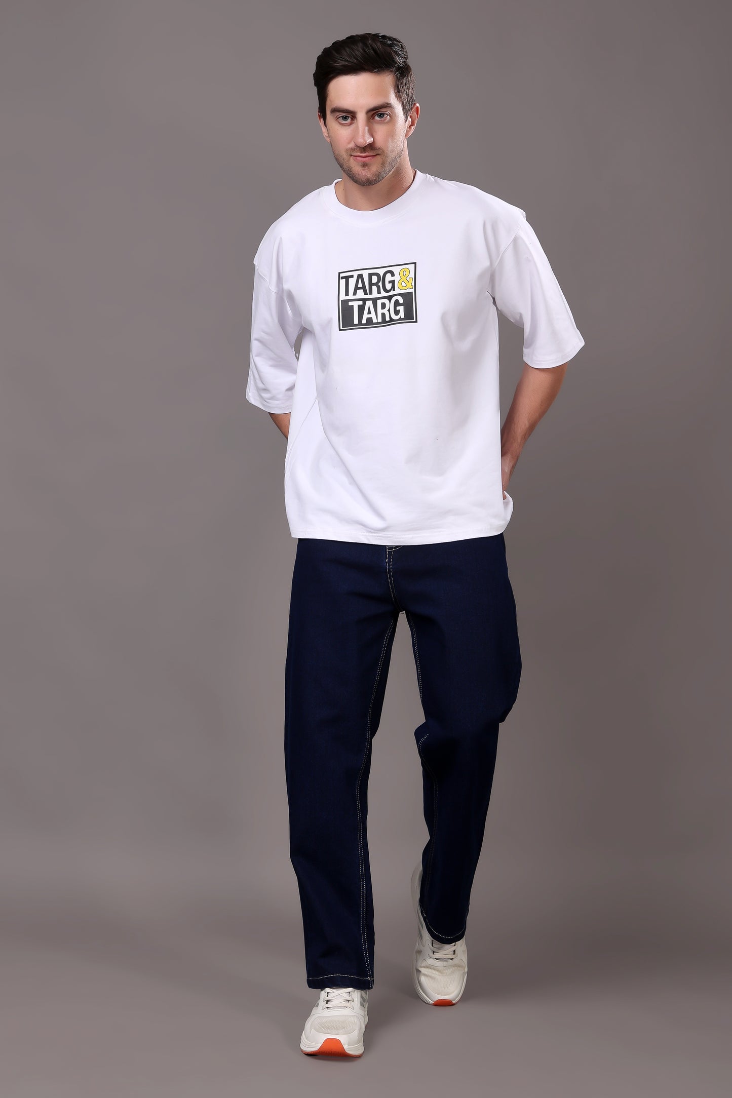 ZAYSH Men Baggy fit Mid Rise Dark Blue Jeans Pants (MJRP-LF-05)