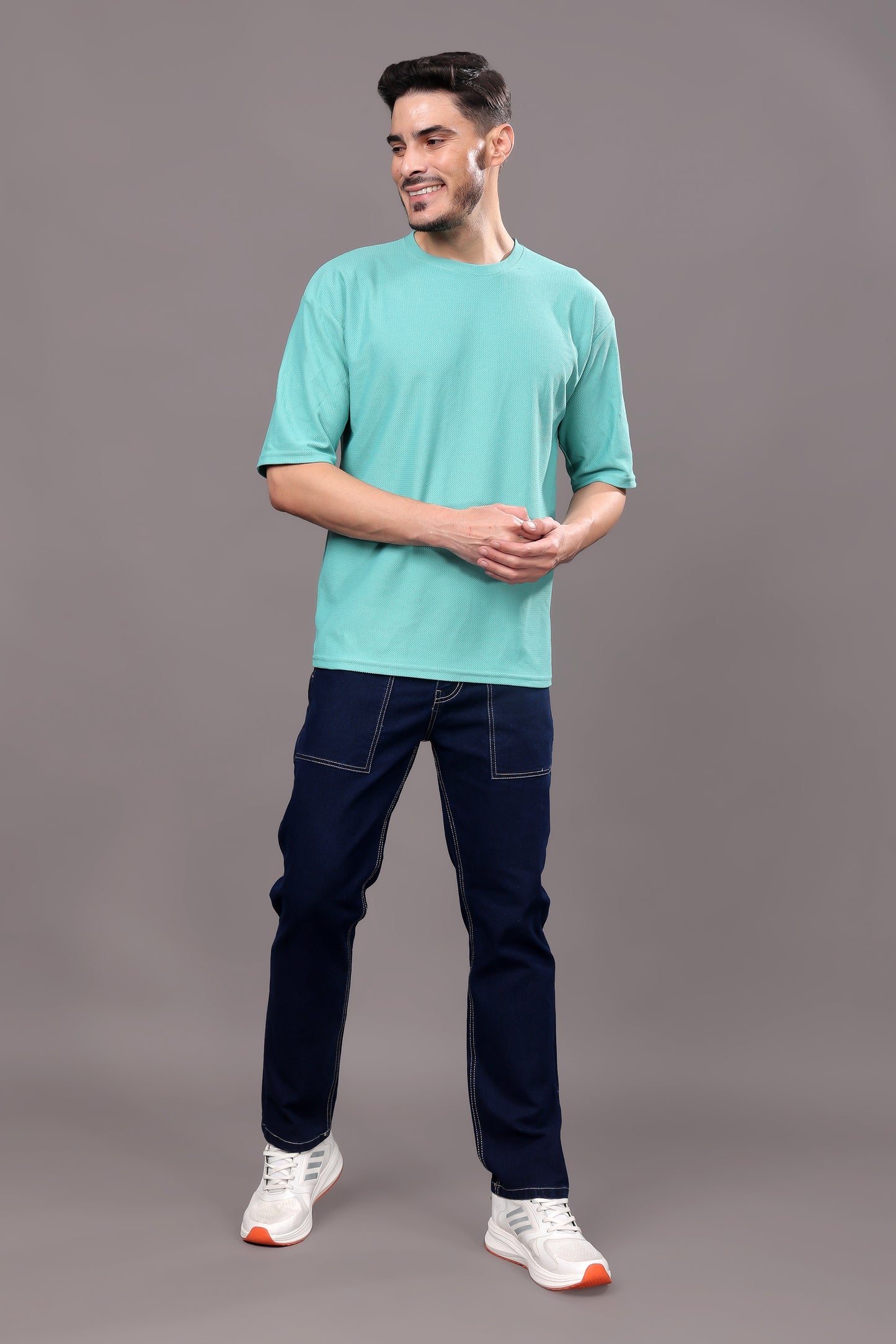 ZAYSH Men Relax Fit Mid Rise Dark Blue Jeans Pants (MJRP-D1-05)