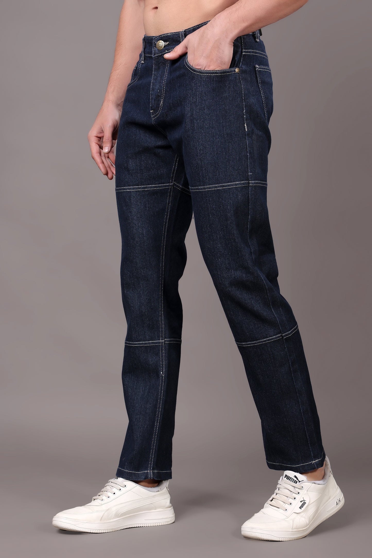 ZAYSH Men Relaxed fit Mid Rise Dark Blue Jeans Pants (MJRP-2D-05)