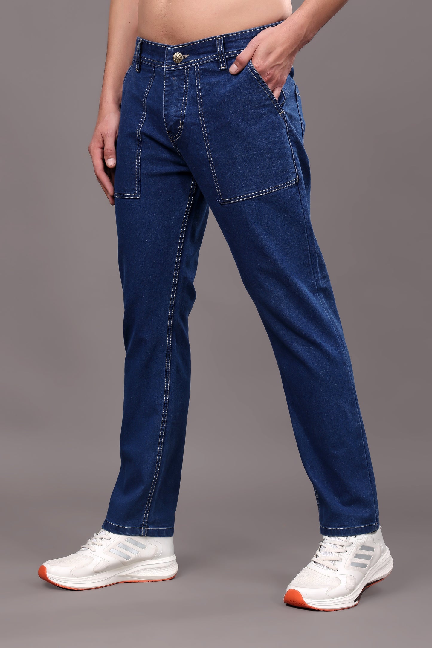 ZAYSH Men Relax Fit Mid Rise Blue Jeans Pants (MJRP-D1-01)