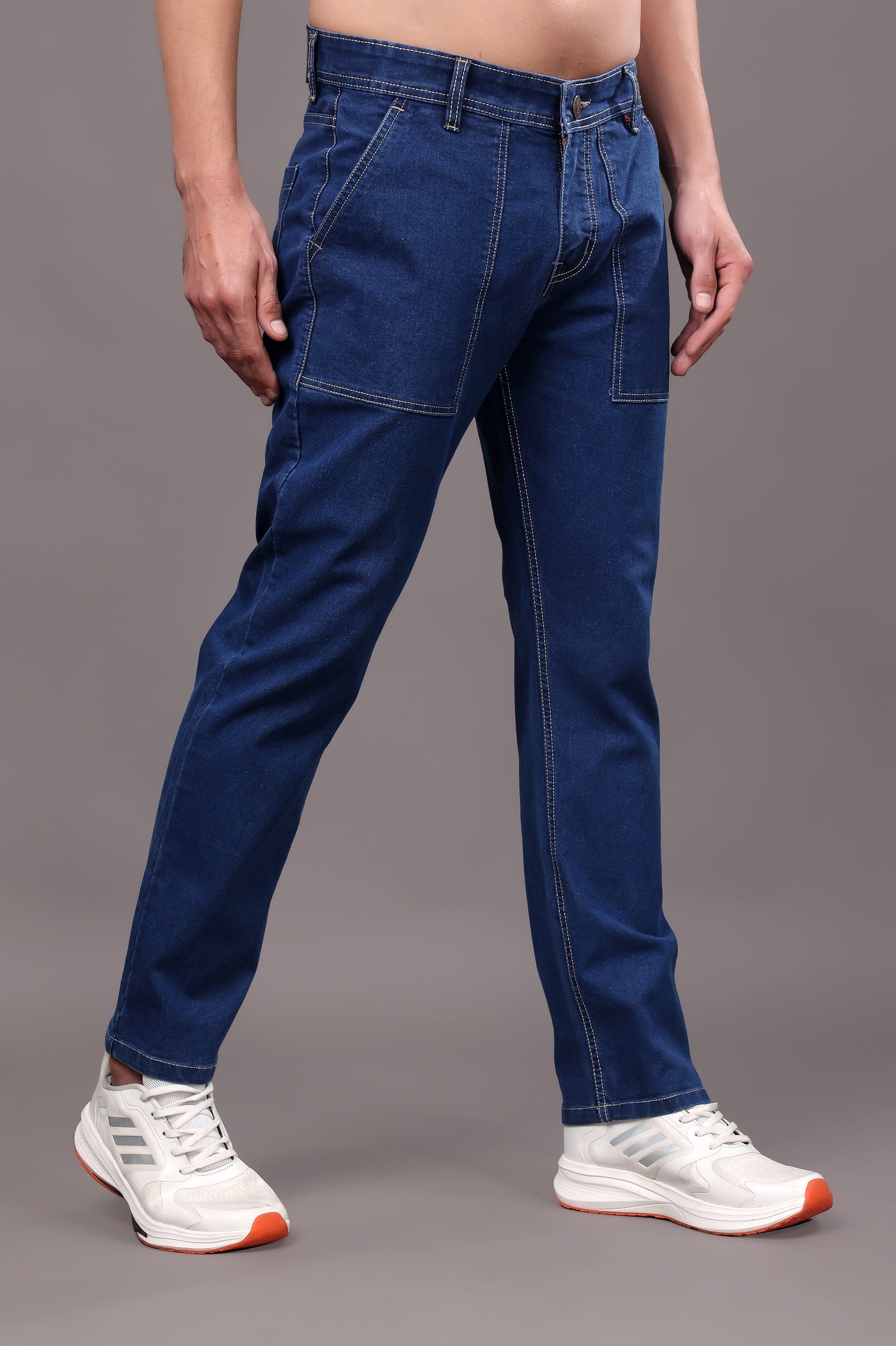 ZAYSH Men Relax Fit Mid Rise Blue Jeans Pants (MJRP-D1-01)