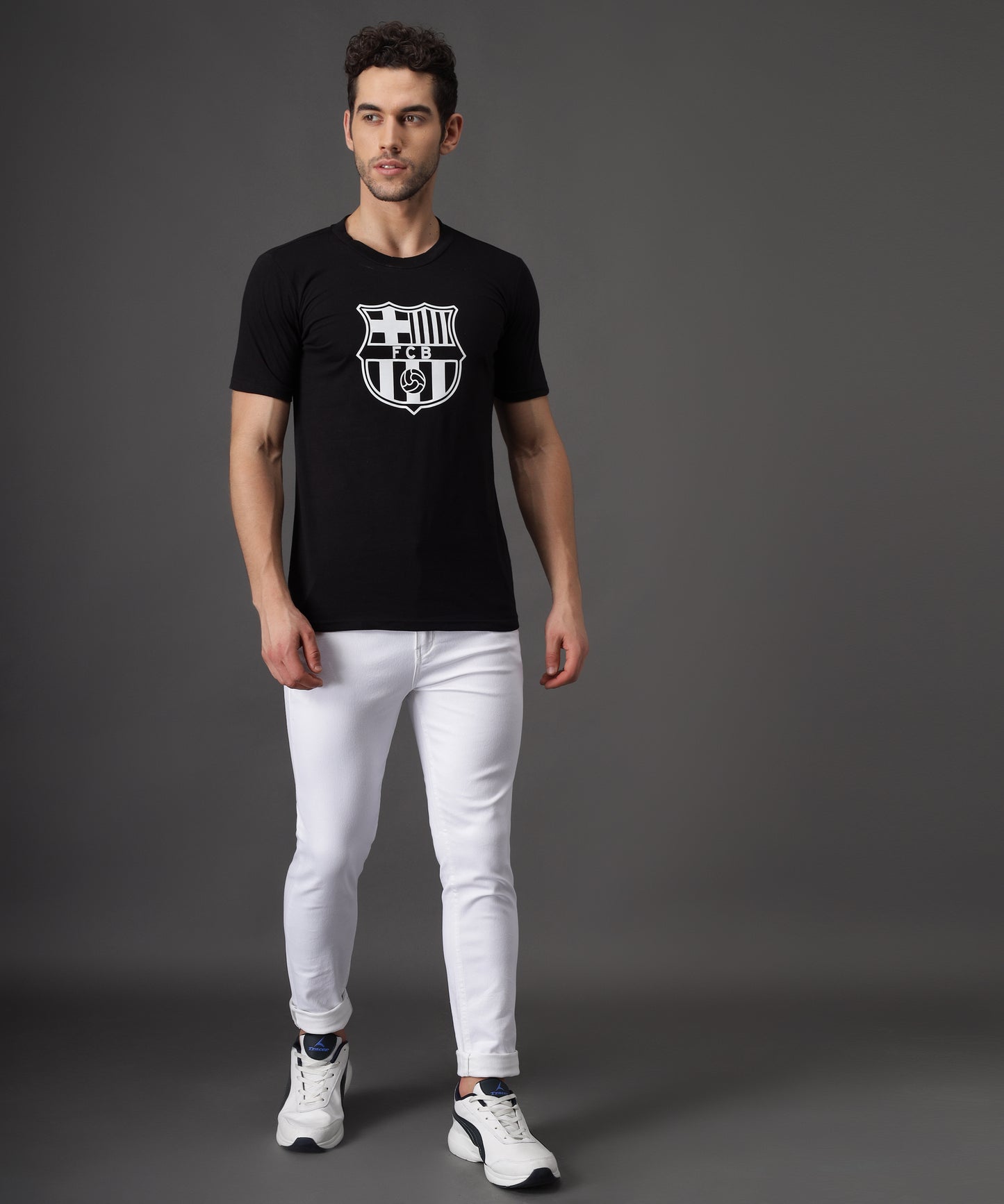 ZAYSH Men Slim Mid Rise White Jeans Pants